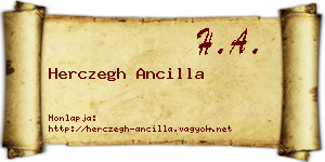 Herczegh Ancilla névjegykártya